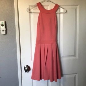 Coral skater dress